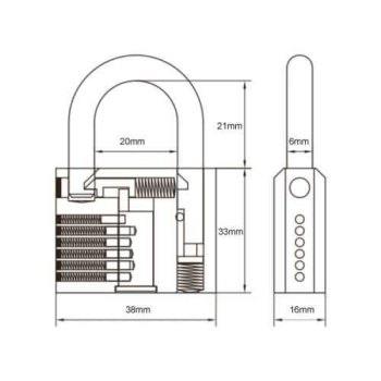 Vorhängeschloss 38mm